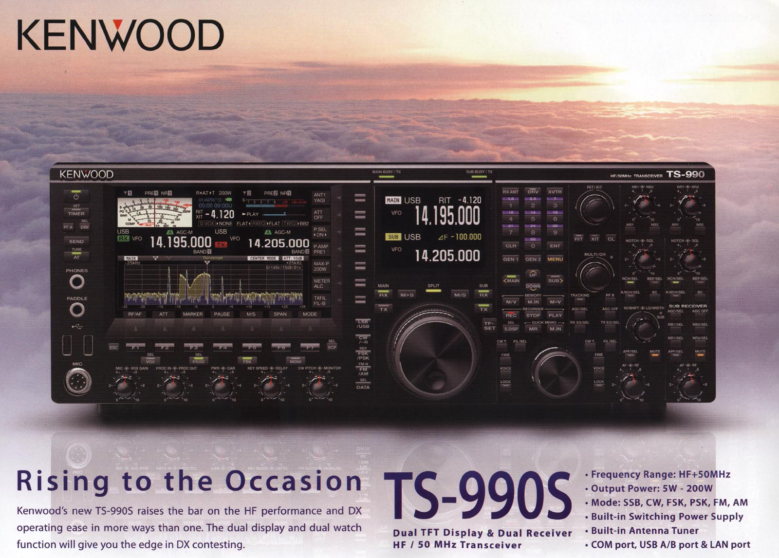 Publicité Kenwood TS-990s parue dans QST juin 2012