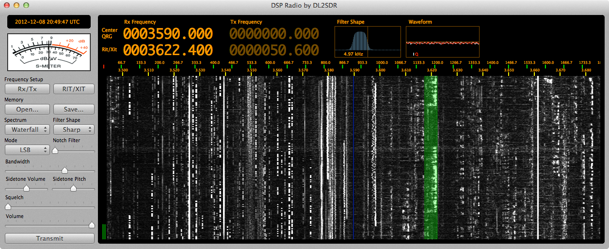 DSP Radio DL2SDR sur Mac OS X
